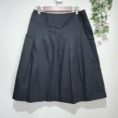 【Natural Beauty Basic 】プリーツスカート ブラック M