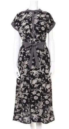 INGNI web限定商品　 花柄／配色ワンピース　ブラック　Mサイズ