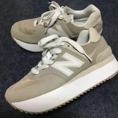 New balanceニューバランス 厚底スニーカーWL574+ 23.5 상태좋음