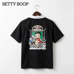 ベティブープ 50s風 バイカラー 半袖ボウリングシャツ ビッグプリントのサムネイル