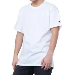 【S/新品】USA企画 チャンピオン Tシャツ メンズ 白 綿100% 袖ロゴのサムネイル
