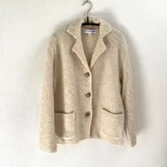 ユニクロ　UNIQLO イネス　アイボリー ニットジャケット　M