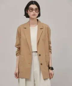 カレンソロジー サテンワッシャーシャツジャケット キャメル 2025
