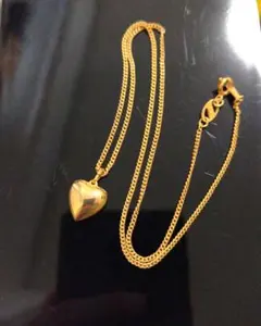 (最終)K18GF メッキ ハート型ネックレス