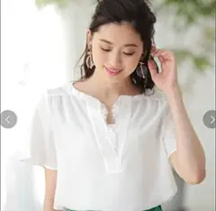 【新品タグ付き】NNBレース半袖ブラウス