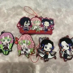 鬼滅の刃 胡蝶しのぶ 甘露寺蜜璃 ラバーストラップ 伊黒小芭内 わちゃっと！
