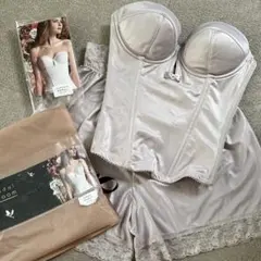 【美品】ブライダルインナー上下(C70,M)bridal bloom ベージュ ブライダルインナーのブライダルブルーム