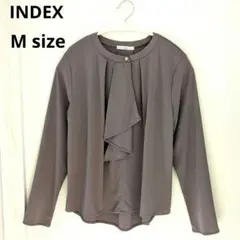 インデックス　レディース　ボウタイブラウス　M　金ボタン　バックロング