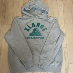 希少 X-LARGE リバースウィーブ パーカー フロッキープリント フーディー