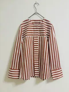 専用　トゥモローランドコレクション ストライプノーカラーシャツ