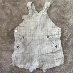 baby Dior 水色 ストライプロンパース