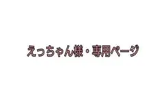 えっちゃん様▪️専用ページ▪️他の方は購入しないでください