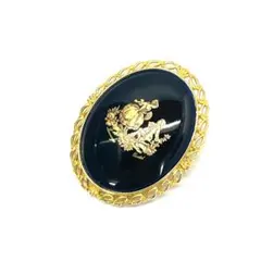 Y605-270　Limoges Castel France ブローチ 陶器のサムネイル