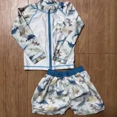 恐竜柄 ベビー水着セット 90cm