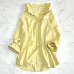 23区×LIBECO リネンシャツ ブラウス 黄 長袖 麻100% 羽織り 春夏 23区×LIBECO リネンシャツ ブラウス 黄 長袖 麻100% 羽織り 春夏