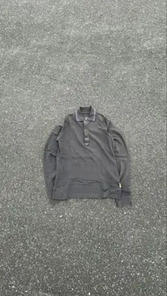 00s ARMANI JEANS 長袖ポロシャツ ダークグレーのサムネイル