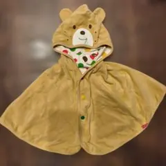 MIKIHOUSE ミキハウス　ホットビ　ベビーポンチョ　ホットビスケッツ