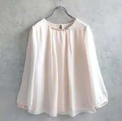 新品✨大きめ48 23区【洗える】シルキーデシン パールモチーフ 