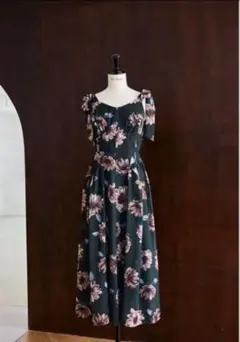 Sunflower-Printed Midi Dress forest Mのサムネイル
