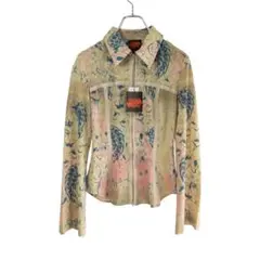 タグ付】Jean Paul Gaultier 総柄スキンジャケット ベージュ Sのサムネイル