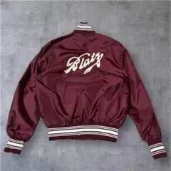 希少 80s Blatz Beer ナイロン スタジャン バーガンディ