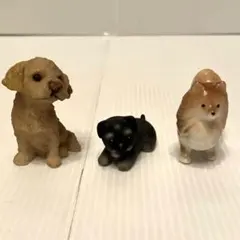 E-壁犬の置物 3点セット（トイプードル、パグ、チワワ） インテリア