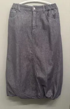 プライオリティ PRIORITY バルーンシルエットデニムロングスカート