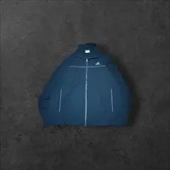 00s アディダス ナイロンジャケット L ネイビー 好配色 テック Y2K