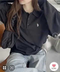 U.S. POLO ASSN. /長袖 春ニットポロシャツ ロンT