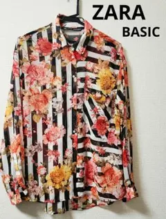 ZARA BASIC シースルーシャツ ᒪサイズ レディースシャツ