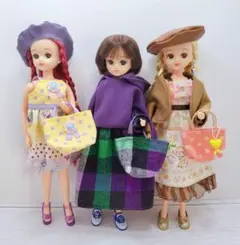 リカちゃん服「三者三様」ハンドメイド