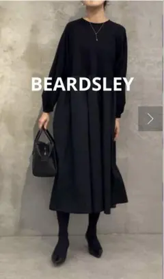 定価3.3万円 BEARDSLEY ビアズリー コンビ切り替えギャザーワンピース