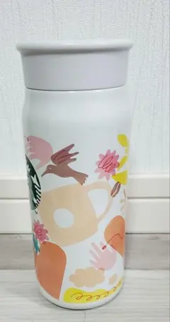 Starbucks ステンレスボトル ホワイト カラフルデザイン