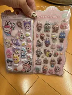 ラブブ　ぷくぷく立体3Ｄ夜光シール お尻プニプニシール　2枚セット