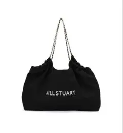 JILL STUART ブラック チェーン ロゴ トートバッグ