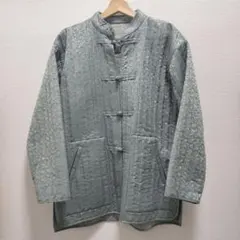 グレー キルティング チャイナジャケット