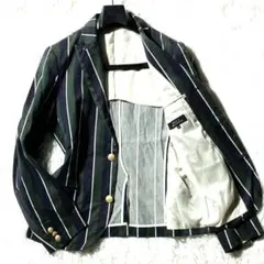 MEN'S MELROSE★スクールストライプ 金ボタン テーラードジャケットのサムネイル