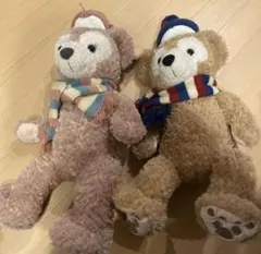 ダッフィー&シェリーメイ　帽子マフラー付き