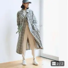 LOUNIE 新品タグ付チェック柄 トレンチコート