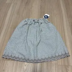 BEAMS miniチェック柄 刺繍 スカート