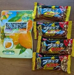 有楽製菓 ブラックサンダー 4個 蒟蒻畑温州みかん 1個 セット