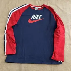 NIKE ネイビー/レッド 長袖トレーナー L 160㎝