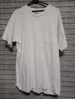BAYSIDE　無地　白Ｔ　ＸL　ポケットあり　古着　MADE IN USAのサムネイル