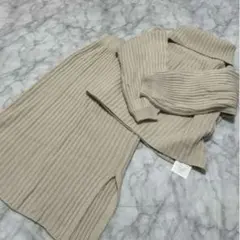 新品 セットアップ ニット トップス スカート ベージュ M GRL タグ付き