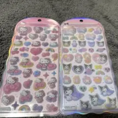 コットンパフィシール　キティ　マイメロ　クロミ