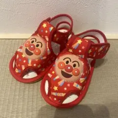 【未使用品】【14cm】アンパンマン ベビーサンダル 赤