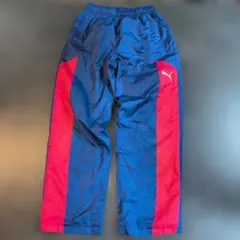 PUMA 130 キッズ 中綿ロングパンツ ブルー×レッド