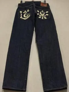 美品 道楽 dowluck EVISU バナー デニム 赤耳 Yahoo!オークション -「evisu dowluck」の落札相場・落札価格