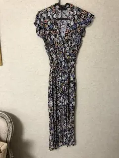 zara フラワー プリント柄 半袖 シャツ ワンピース