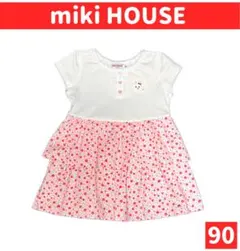 miki HOUSE/ミキハウス 小花柄ワンピース size90 半袖 フリル